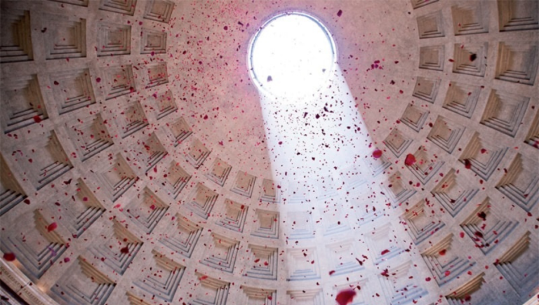 1 Rain of Roses at the Pantheon during Pentecost expats living in rome 768x435