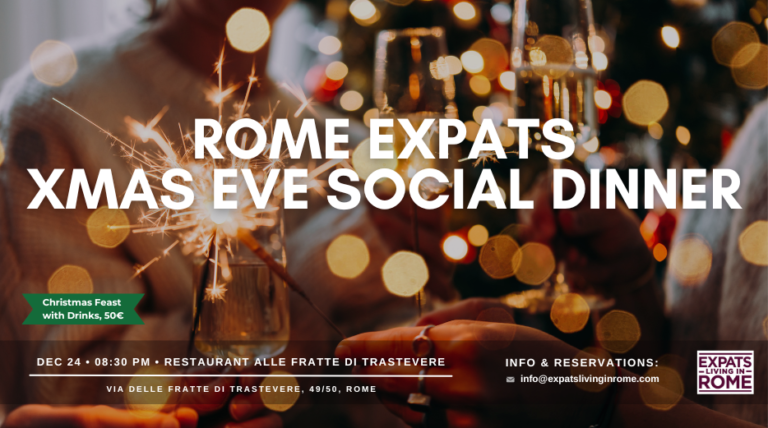 1 rome expats in italy Christmas Eve Social Dinner in Rome 768x428