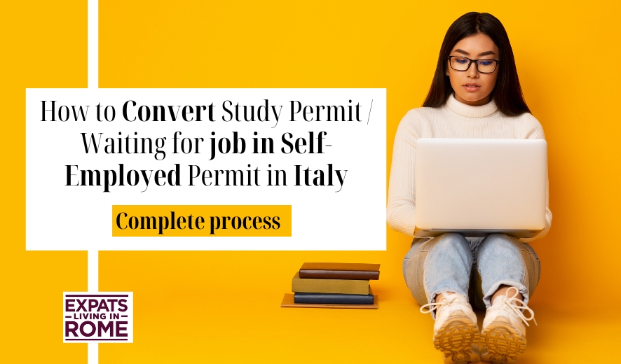 How to Convert a Study Permit / Waiting for job into a Self-Employed Permit | Italy 2