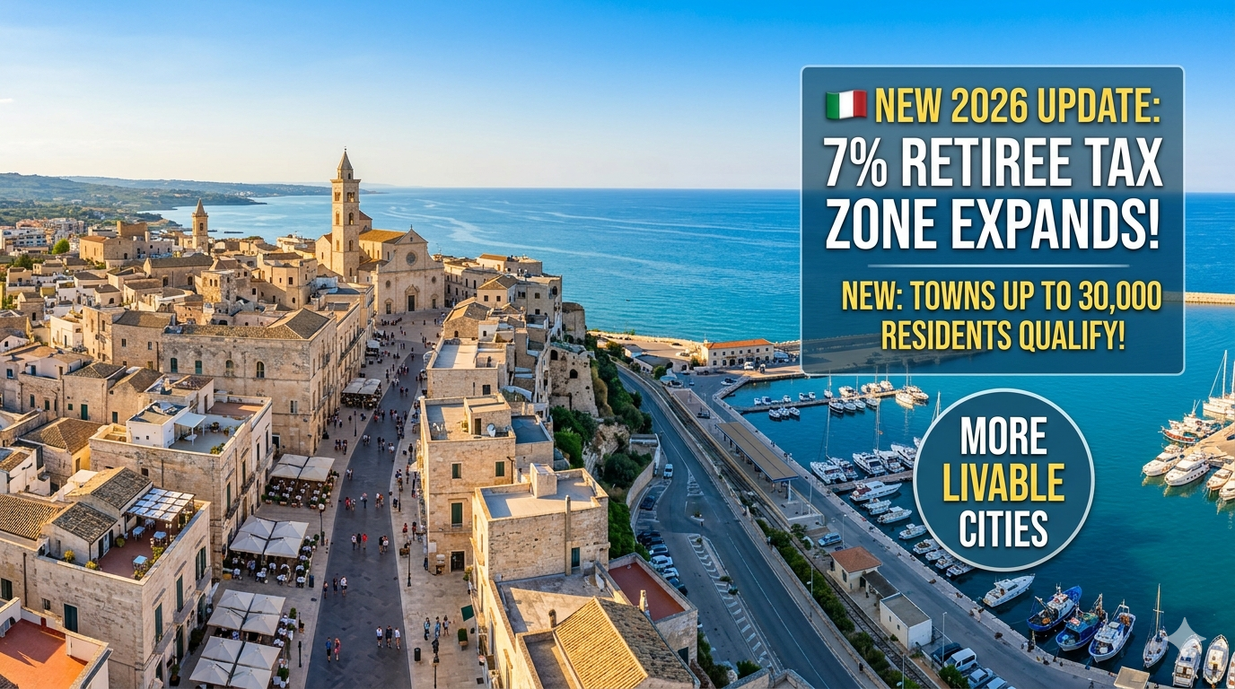 Italy Expands 7% Flat Tax: 74 New Towns Added in 2026 1